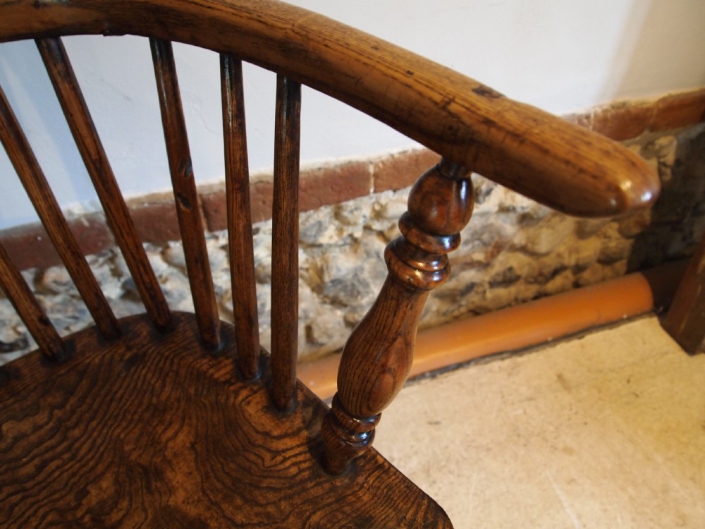 Chair stunning early Victorian Windsor Ash and burr Elm c1840 View IX