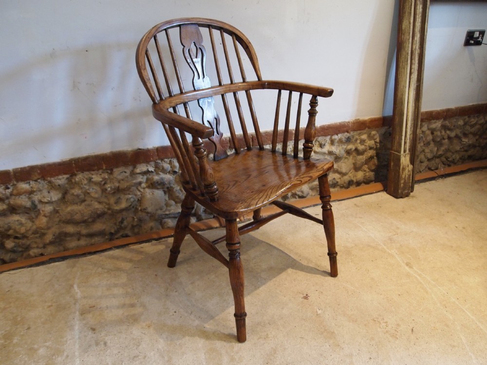 Chair stunning early Victorian Windsor Ash and Elm c1840 View VIII