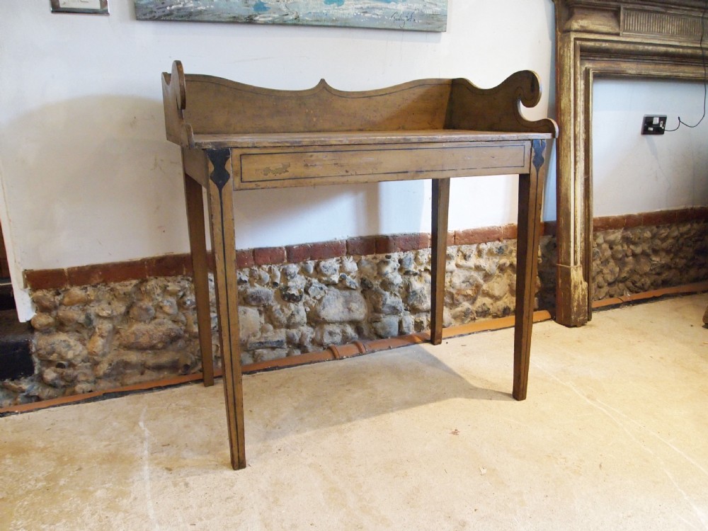Table rare Regency George IV original paint side hall lamp writing c1820 View II
