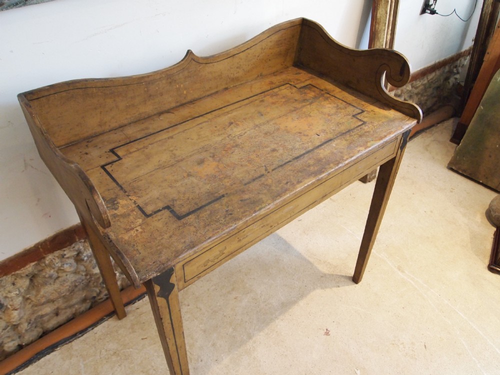 Table rare Regency George IV original paint side hall lamp writing c1820 View III