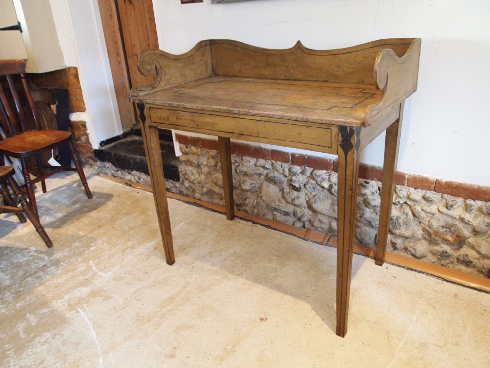 Table rare Regency George IV original paint side hall lamp writing c1820 View VI