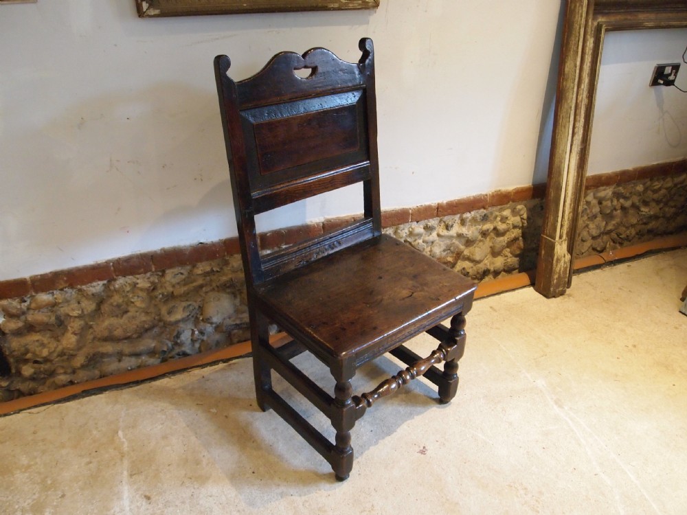 Chair fine example Charles II Oak Yorkshire c1680 View III