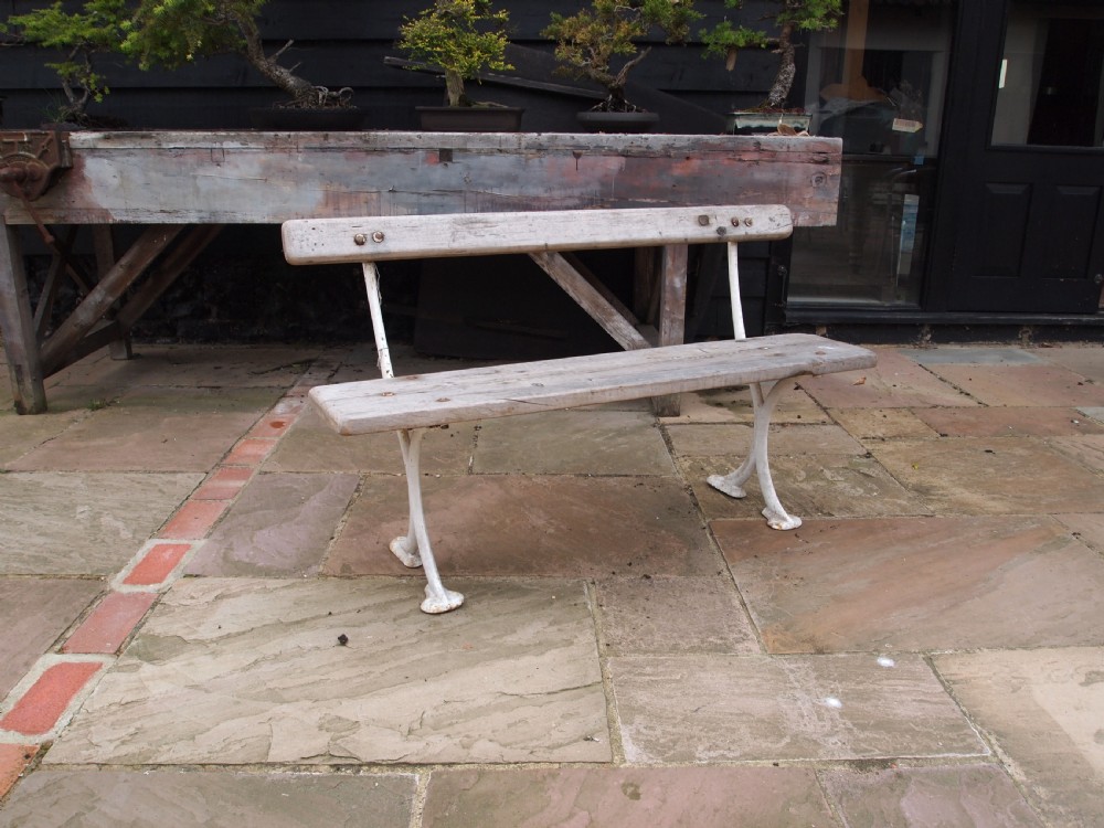 Bench garden Victorian cast Iron original timbers c1890