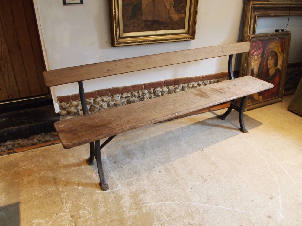 Bench Victorian Cast Iron Garden Railway bench Addison Wellington c1880