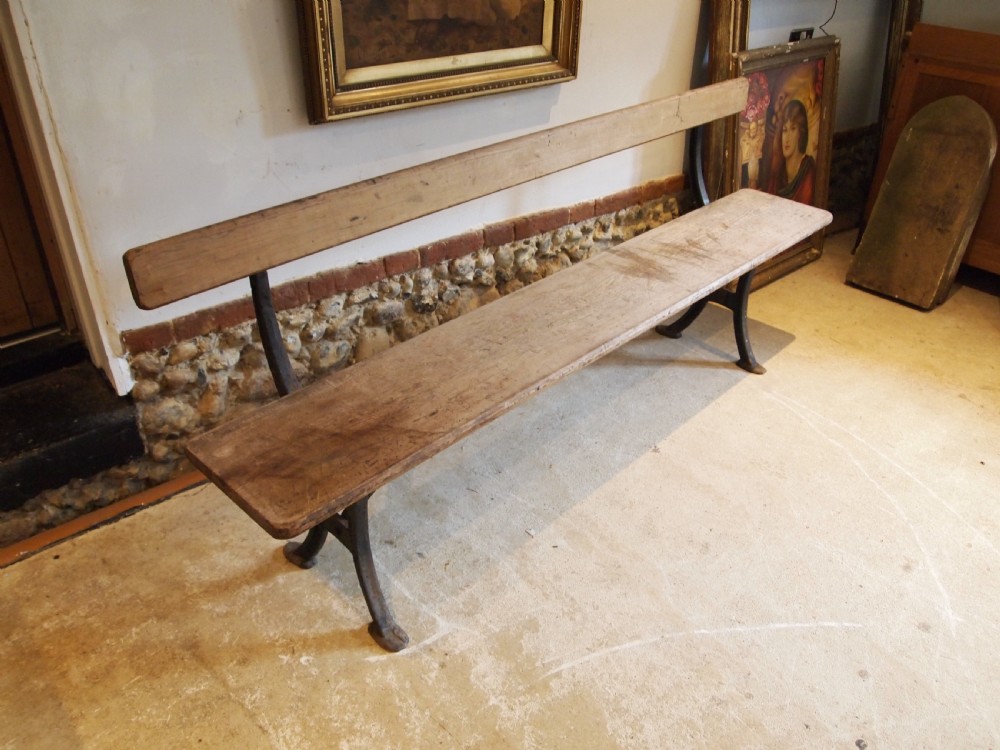 Bench Victorian Cast Iron Garden Railway bench Addison Wellington c1880 View II