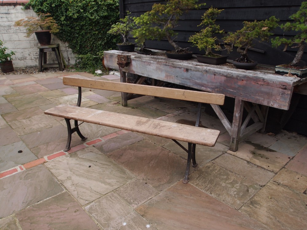 Bench Victorian Cast Iron Garden Railway bench Addison Wellington c1880 View IV