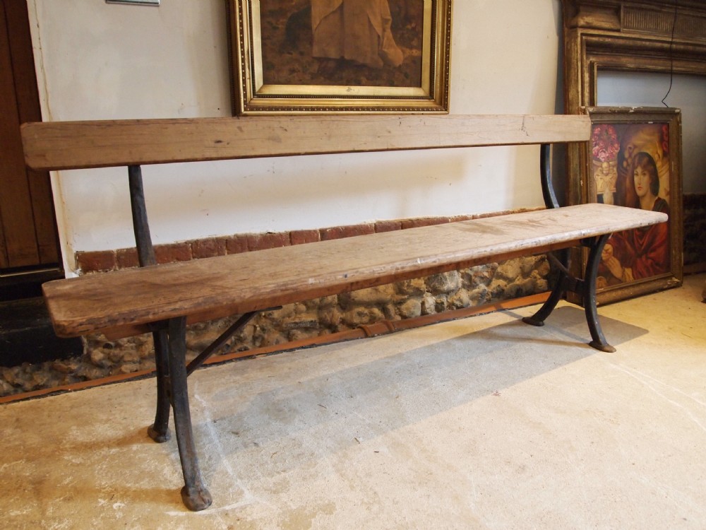 Bench Victorian Cast Iron Garden Railway bench Addison Wellington c1880 View X