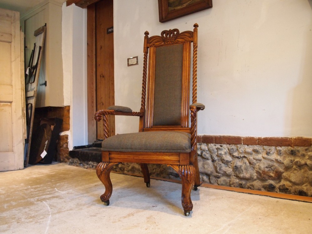 Chair stunning Scottish Arts and Crafts Oak c1880