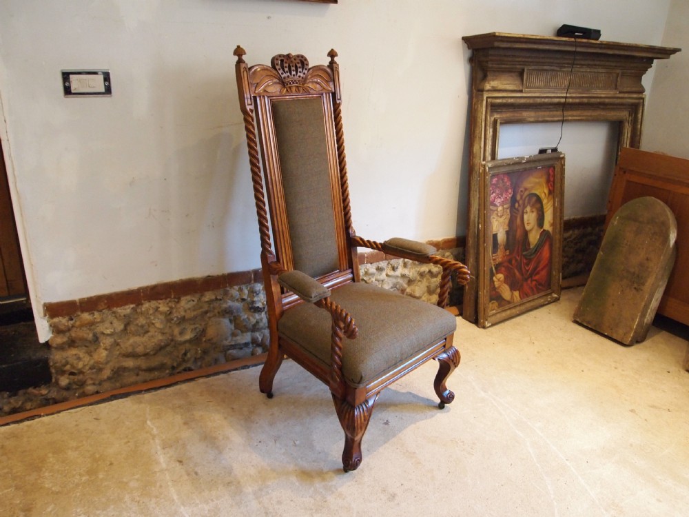 Chair stunning Scottish Arts and Crafts Oak c1880 View II