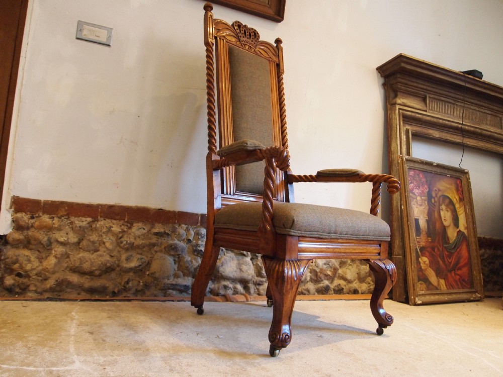Chair stunning Scottish Arts and Crafts Oak c1880 View V