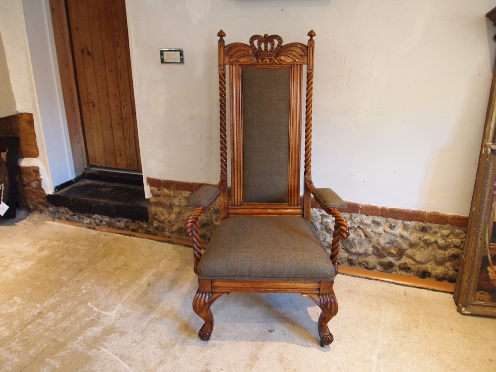 Chair stunning Scottish Arts and Crafts Oak c1880 View X