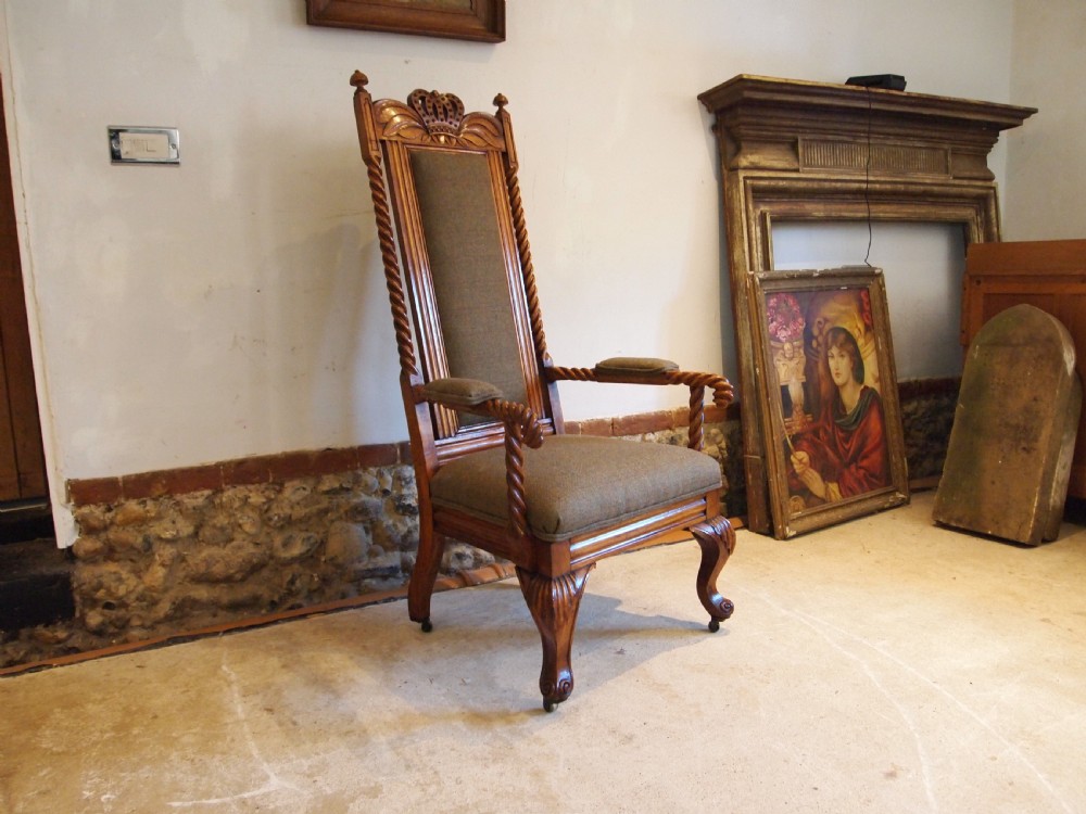 Chair stunning Scottish Arts and Crafts Oak c1880 View XII