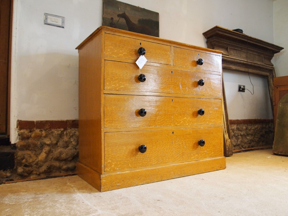Chest of drawers rare early Victorian original paint c1840 View IX