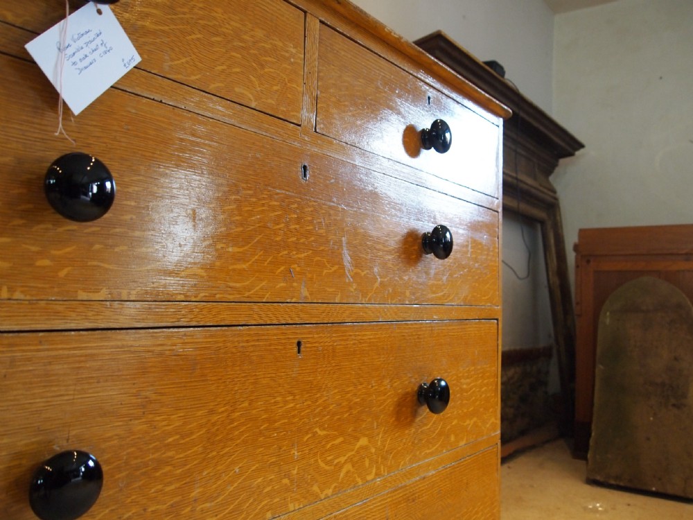 Chest of drawers rare early Victorian original paint c1840 View XI
