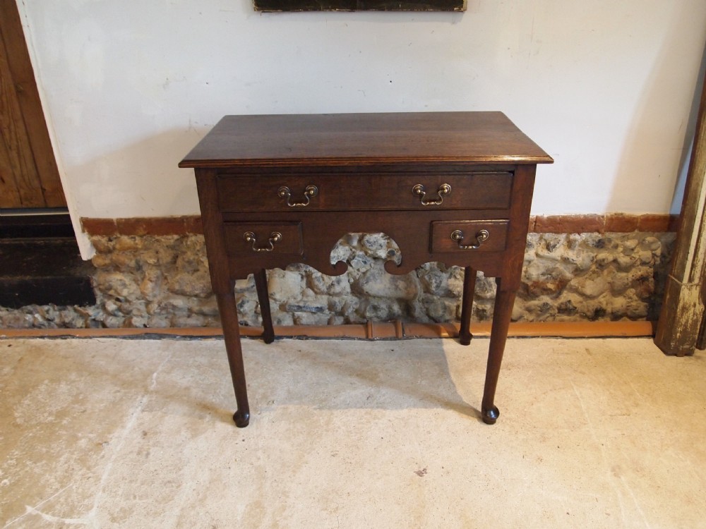 Table lowboy side hall George III Oak c1780