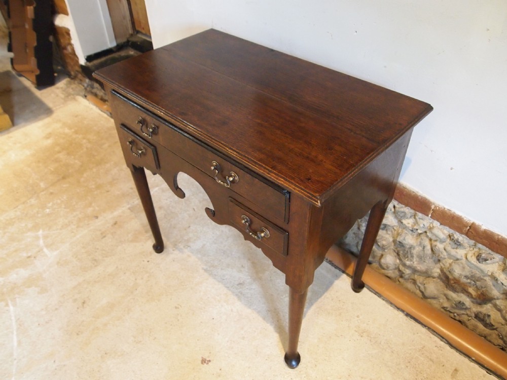 Table lowboy side hall George III Oak c1780 View VIII