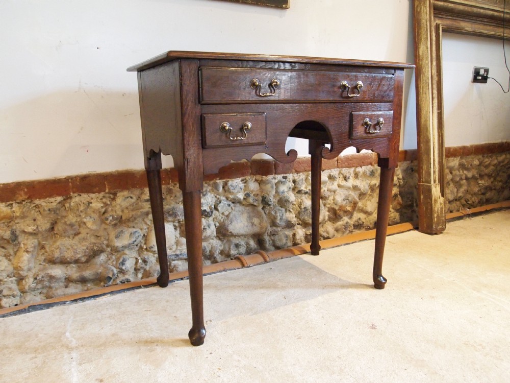 Table lowboy side hall George III Oak c1780 View IX