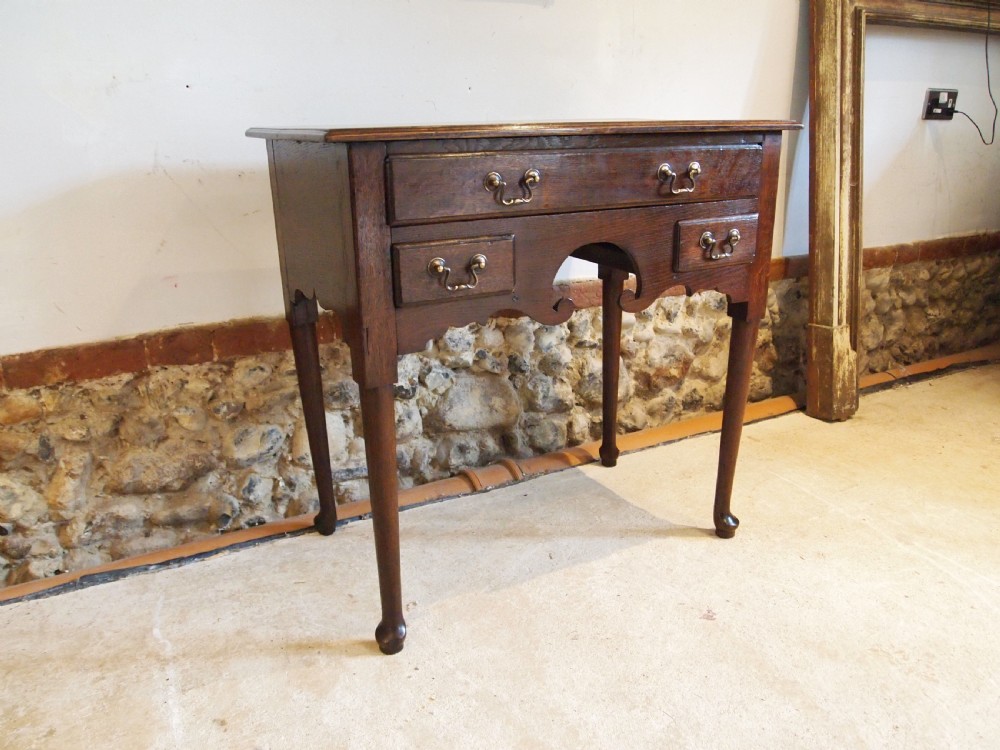 Table lowboy side hall George III Oak c1780 View XI