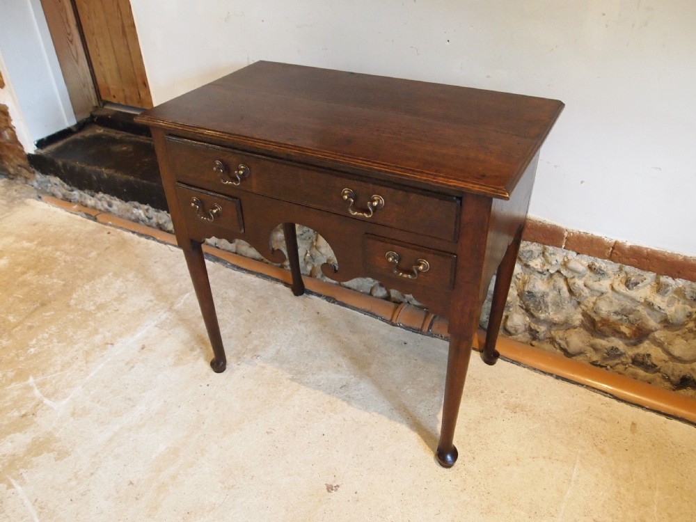 Table lowboy side hall George III Oak c1780 View XII