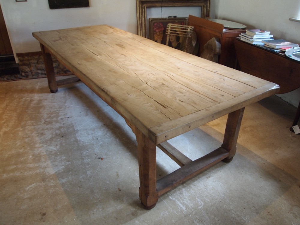 Table refectory French Oak seats 10 farmhouse dining c1900