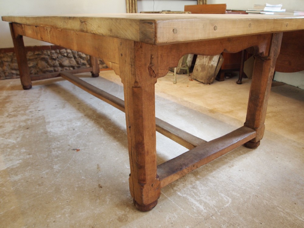 Table refectory French Oak seats 10 farmhouse dining c1900 View VI