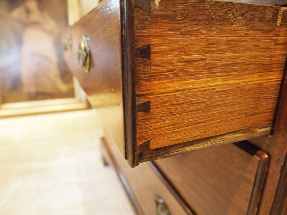 Chest of drawers rare small caddy top George III c1790 View V
