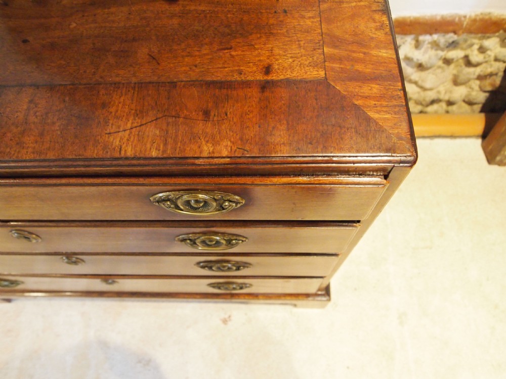 Chest of drawers rare small caddy top George III c1790 View VII