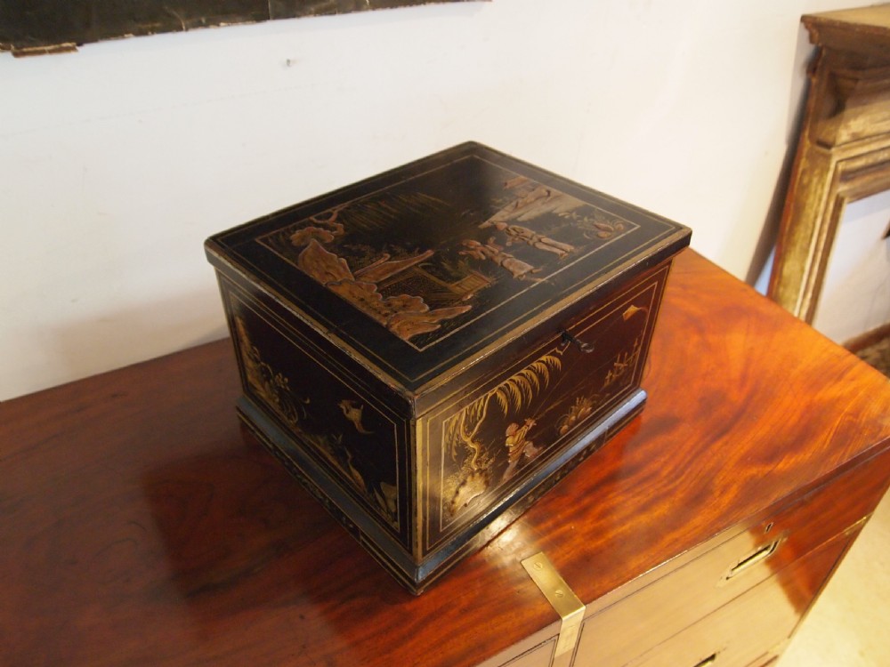 Box rare George IV Chinoiserie c1820