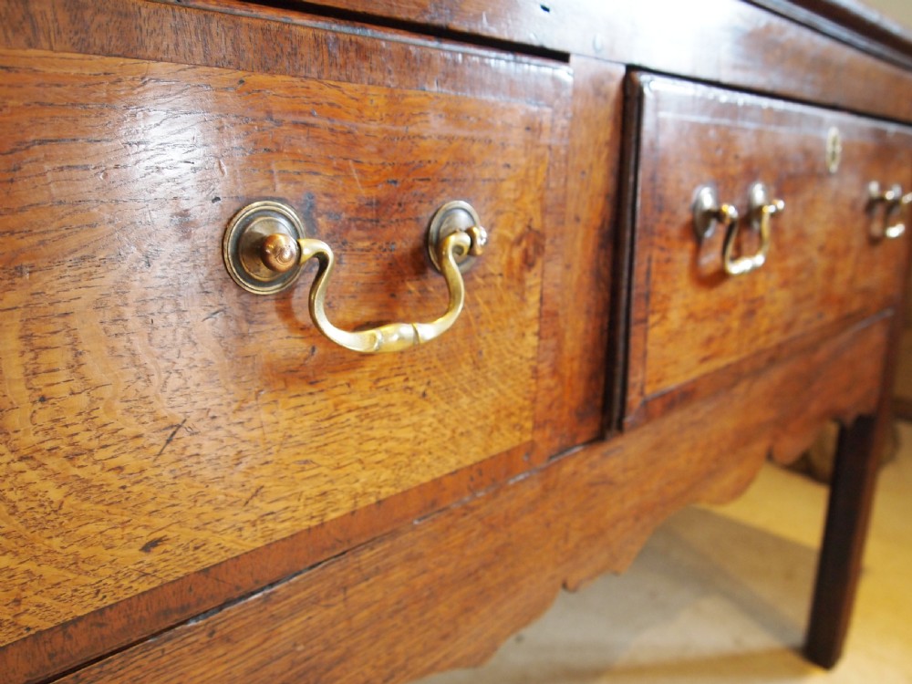 Dresser fine large George III Oak c1780 View II