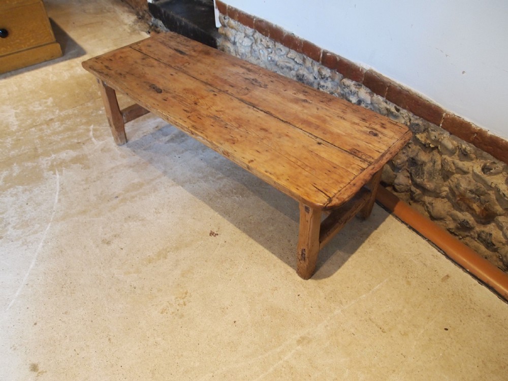 Table rare George III low coffee table Pine c1800