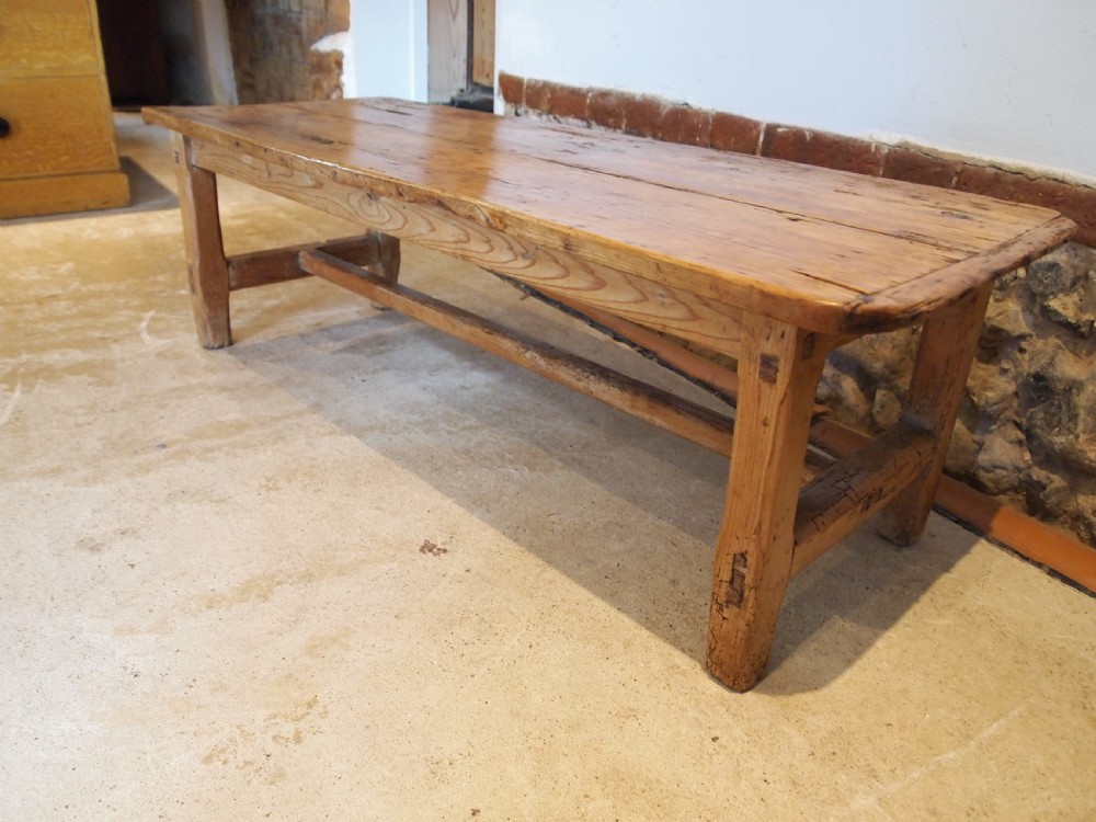 Table rare George III low coffee table Pine c1800 View III