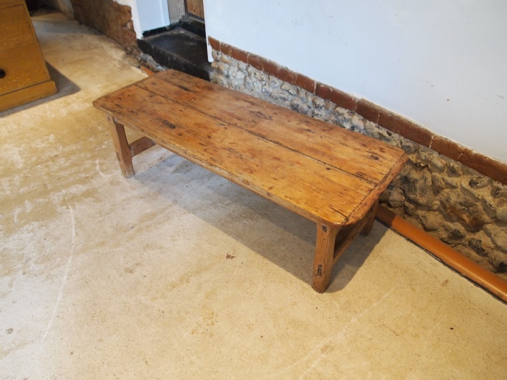 Table rare George III low coffee table Pine c1800 View VII
