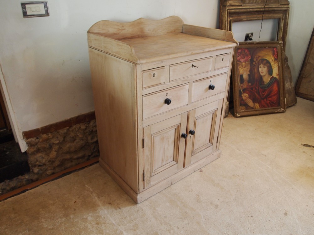 Dresser rare small early Victorian Pine c1840 View IV