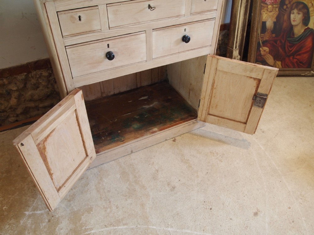 Dresser rare small early Victorian Pine c1840 View VI