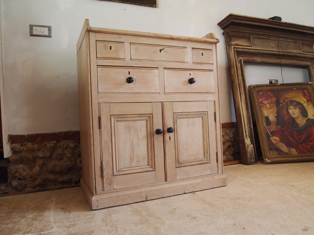 Dresser rare small early Victorian Pine c1840 View IX