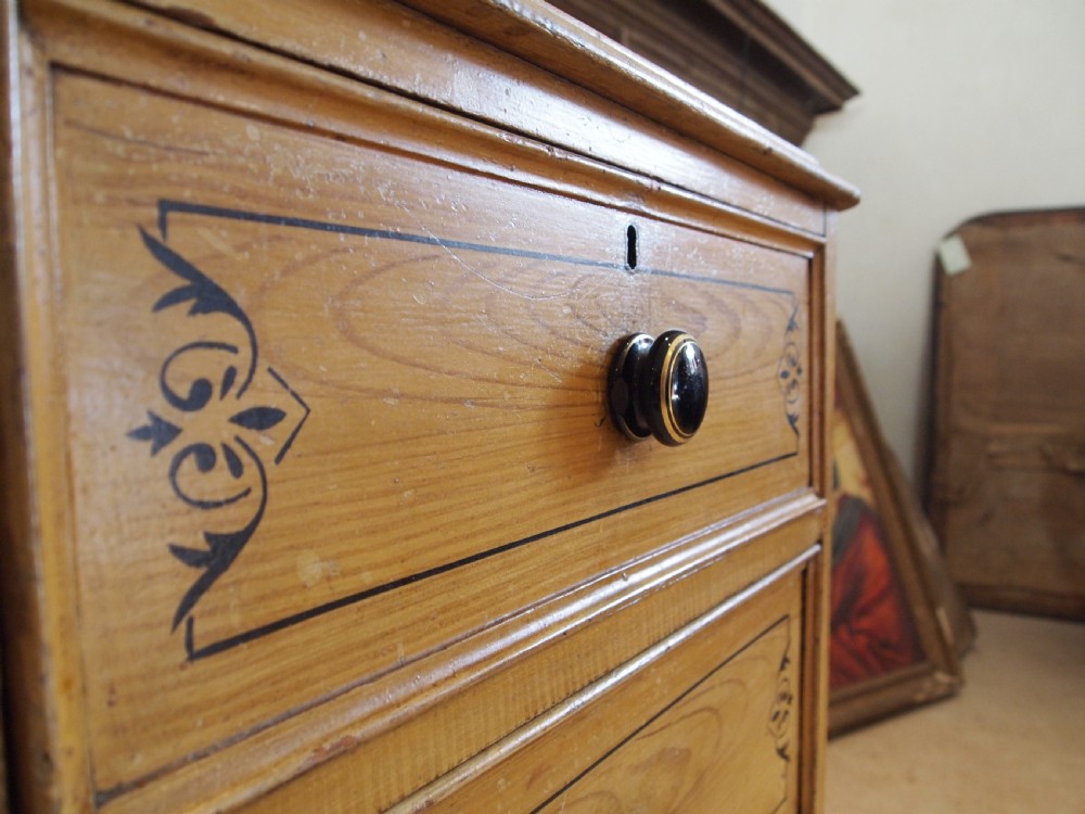 Chest of drawers Victorian original Ash paint c1870 View VIII