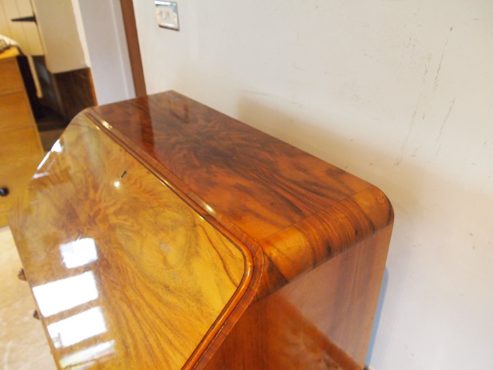 Bureau Stunning Art deco Walnut c1925 View VIII