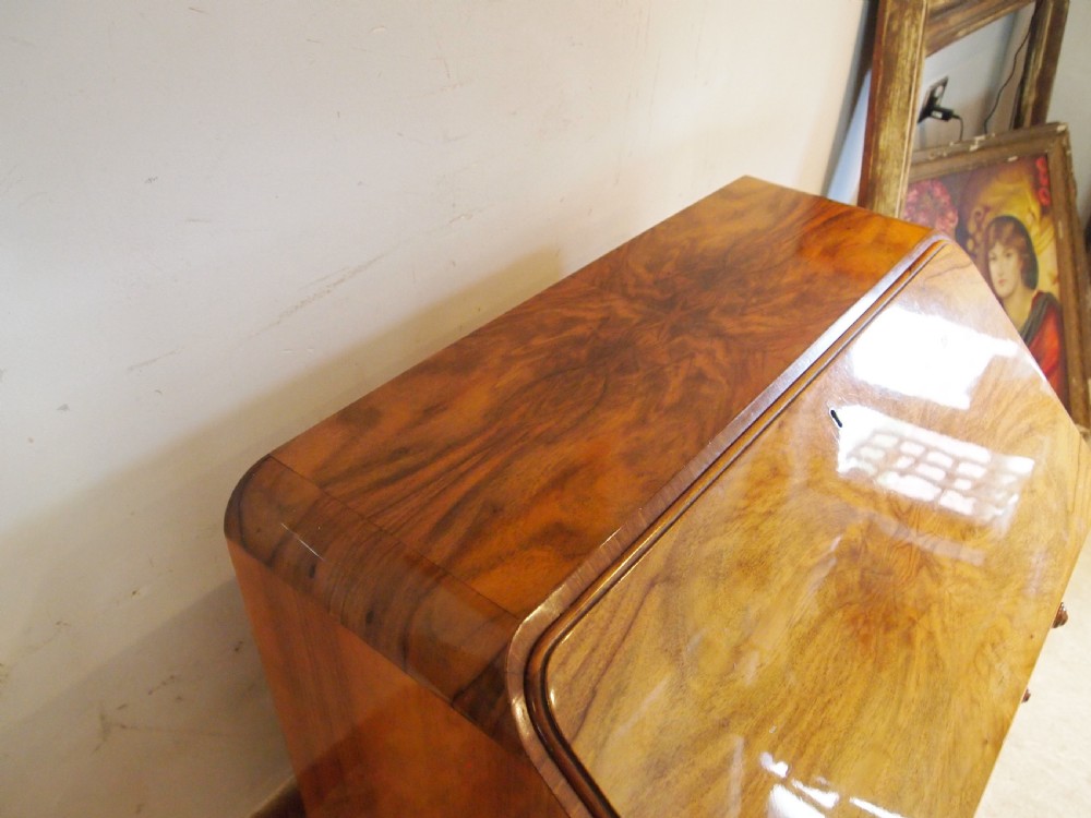 Bureau Stunning Art deco Walnut c1925 View IX