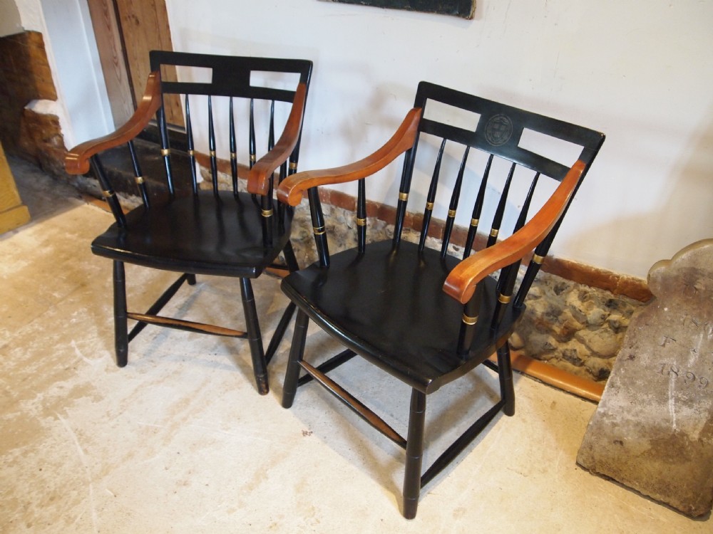 Chairs rare pair of Harvard University chairs c1920