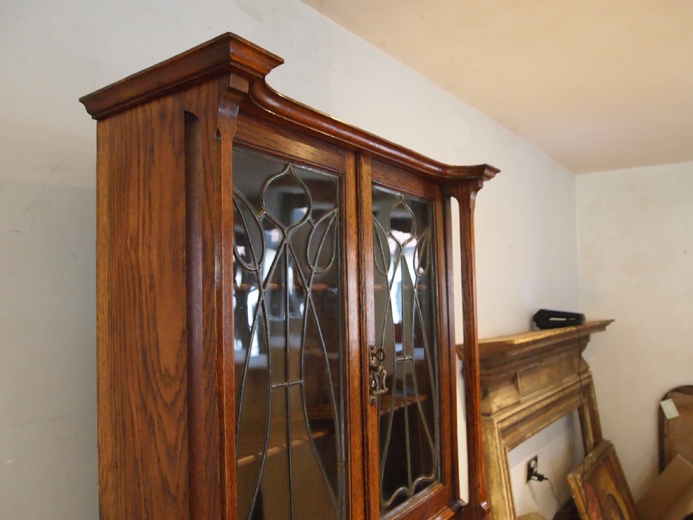 Bureau bookcase Arts and Crafts Oak Liberty c1900 View VII