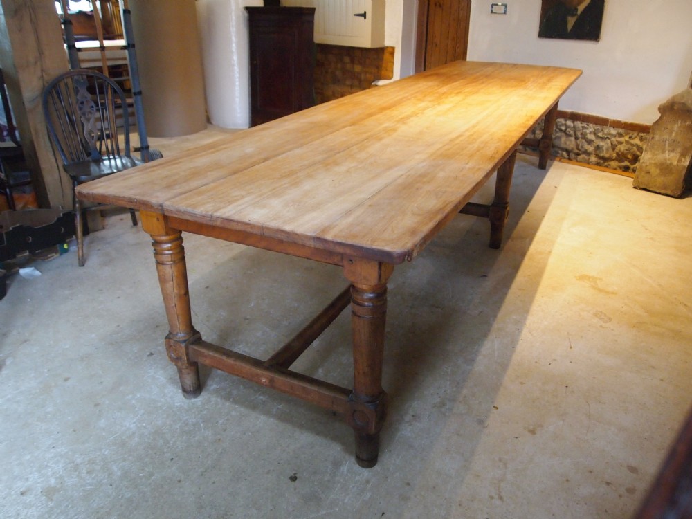 Table large Monastic French refectory dining table c1850 View II
