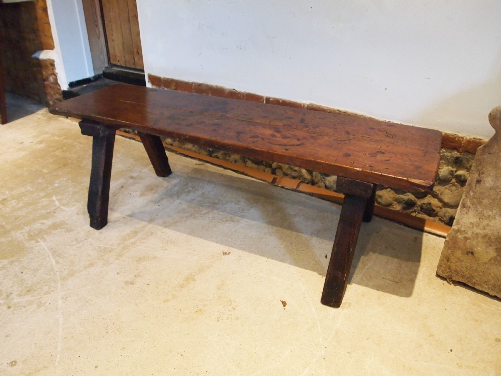 Bench settle George IV Pig bench c1820 View X