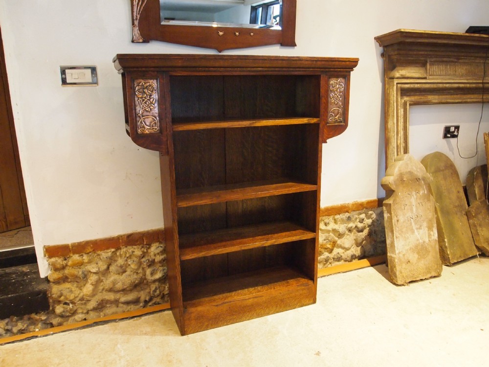Bookcase rare Liberty & Co Arts & Crafts Oak c1904