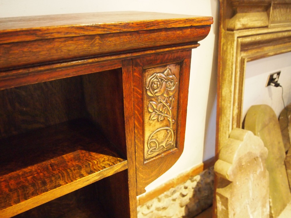 Bookcase rare Liberty & Co Arts & Crafts Oak c1904 View III