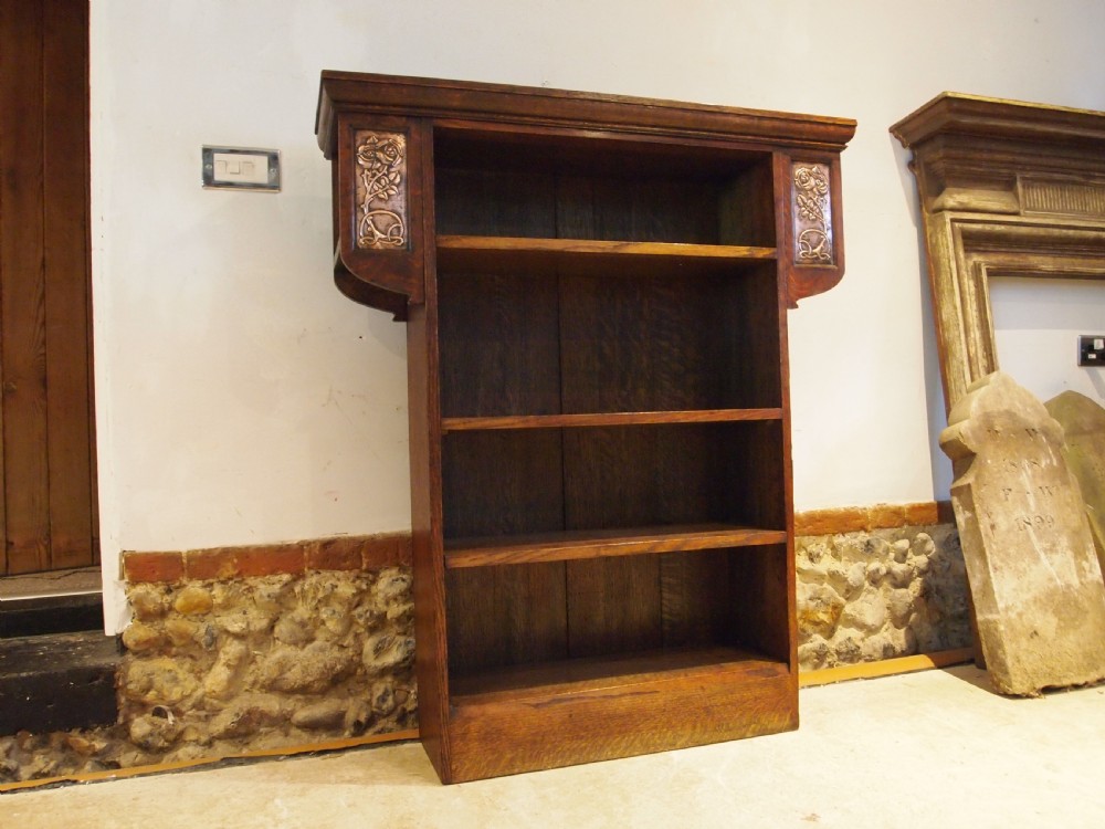 Bookcase rare Liberty & Co Arts & Crafts Oak c1904 View VII