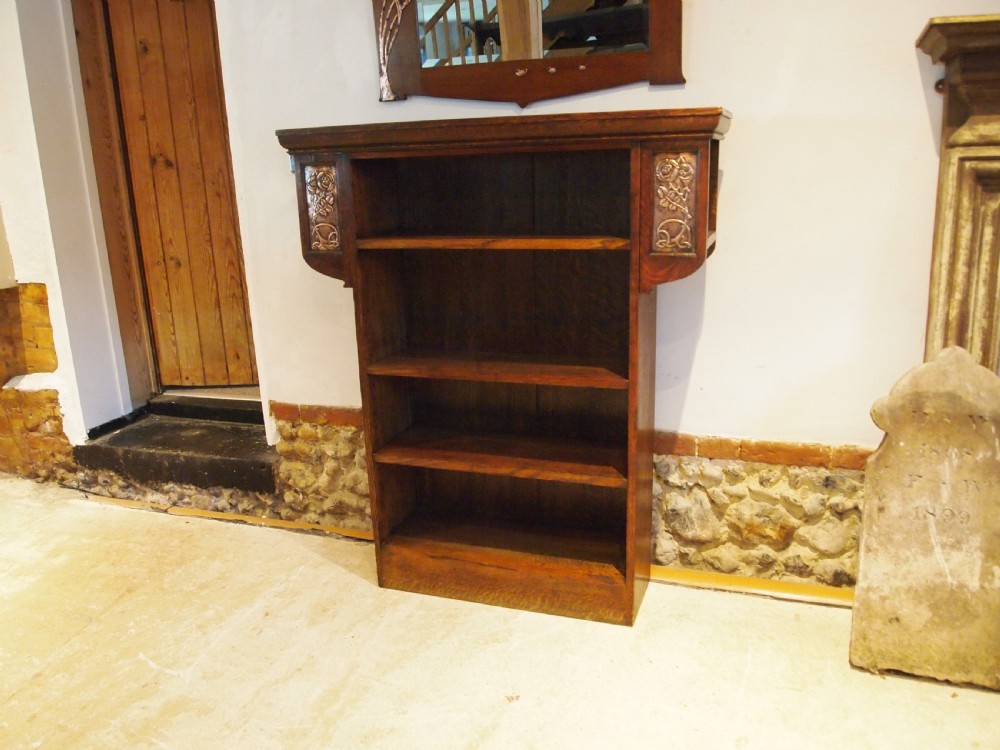 Bookcase rare Liberty & Co Arts & Crafts Oak c1904 View X