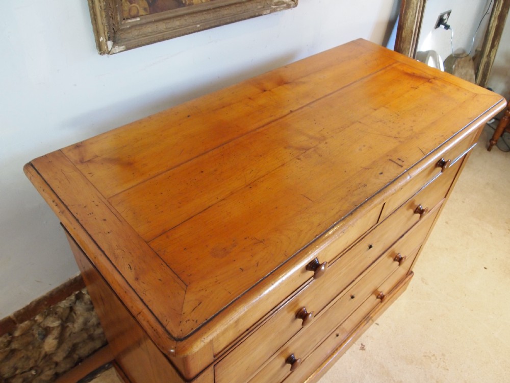 Chest of drawers rare French Apple wood Boulogne c1840 View VI