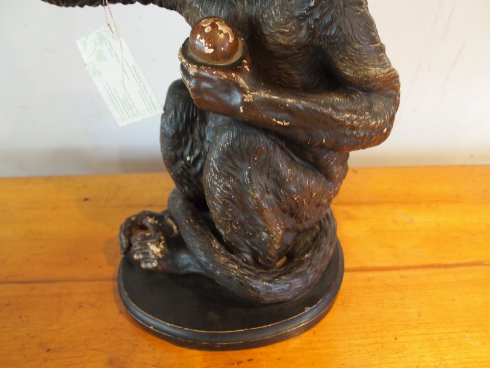Lamp very rare Monkey table lamp by James Roth London c1900 View XII