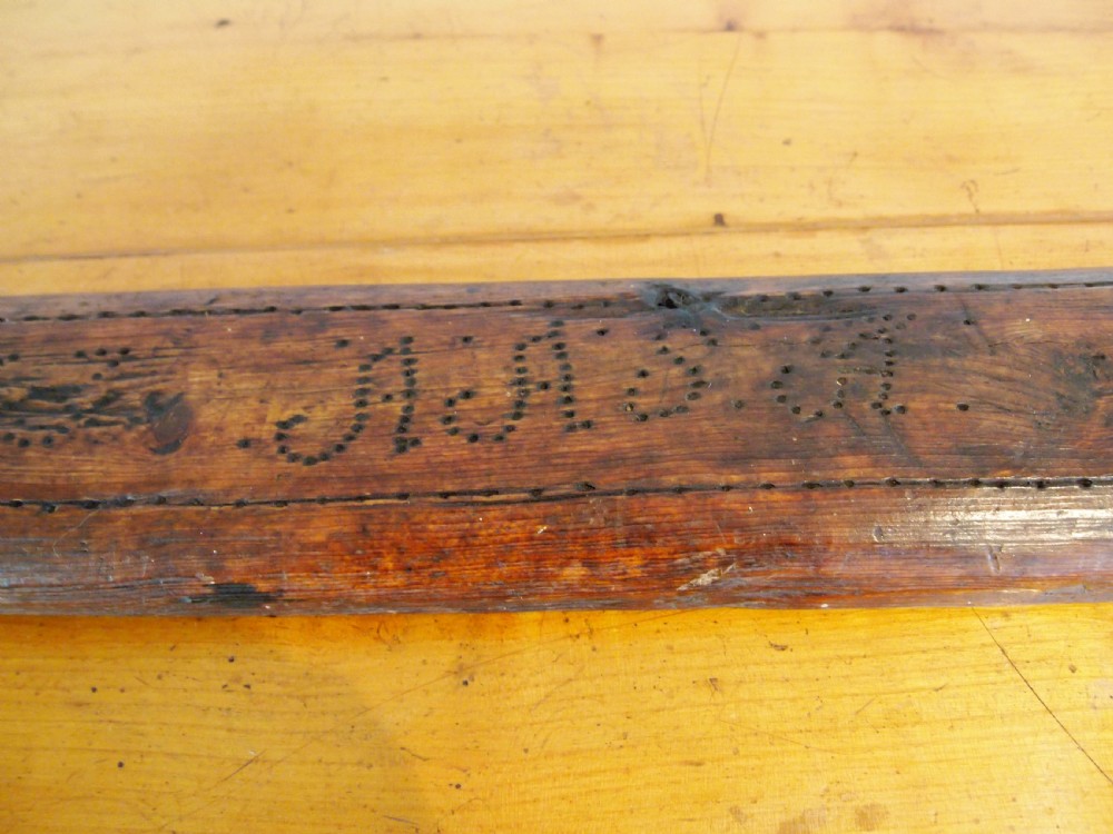 Rare Naive Folk art Norwegian Mangle board dated 1833 View II
