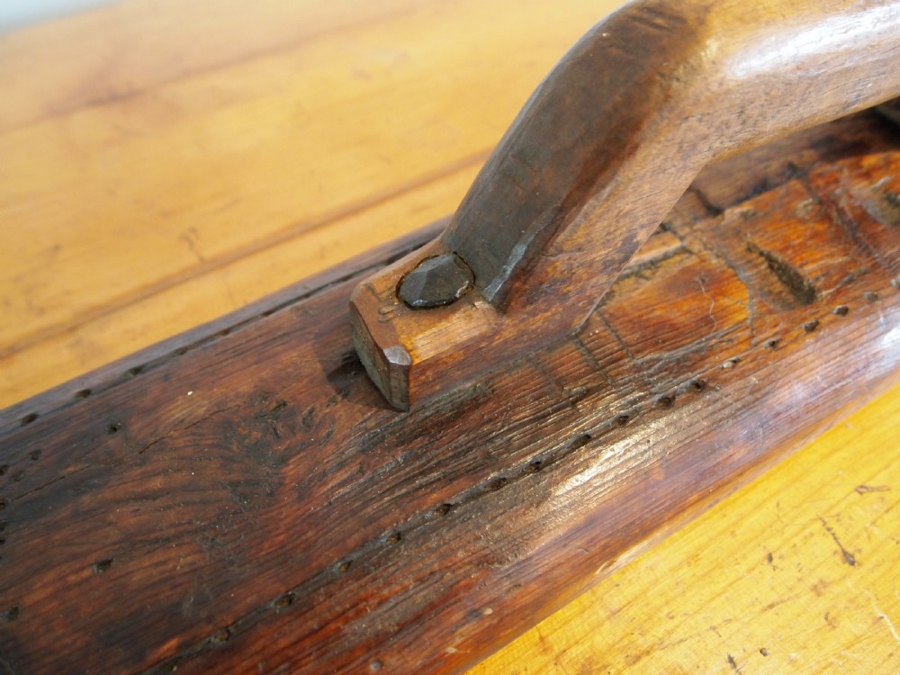 Rare Naive Folk art Norwegian Mangle board dated 1833 View III